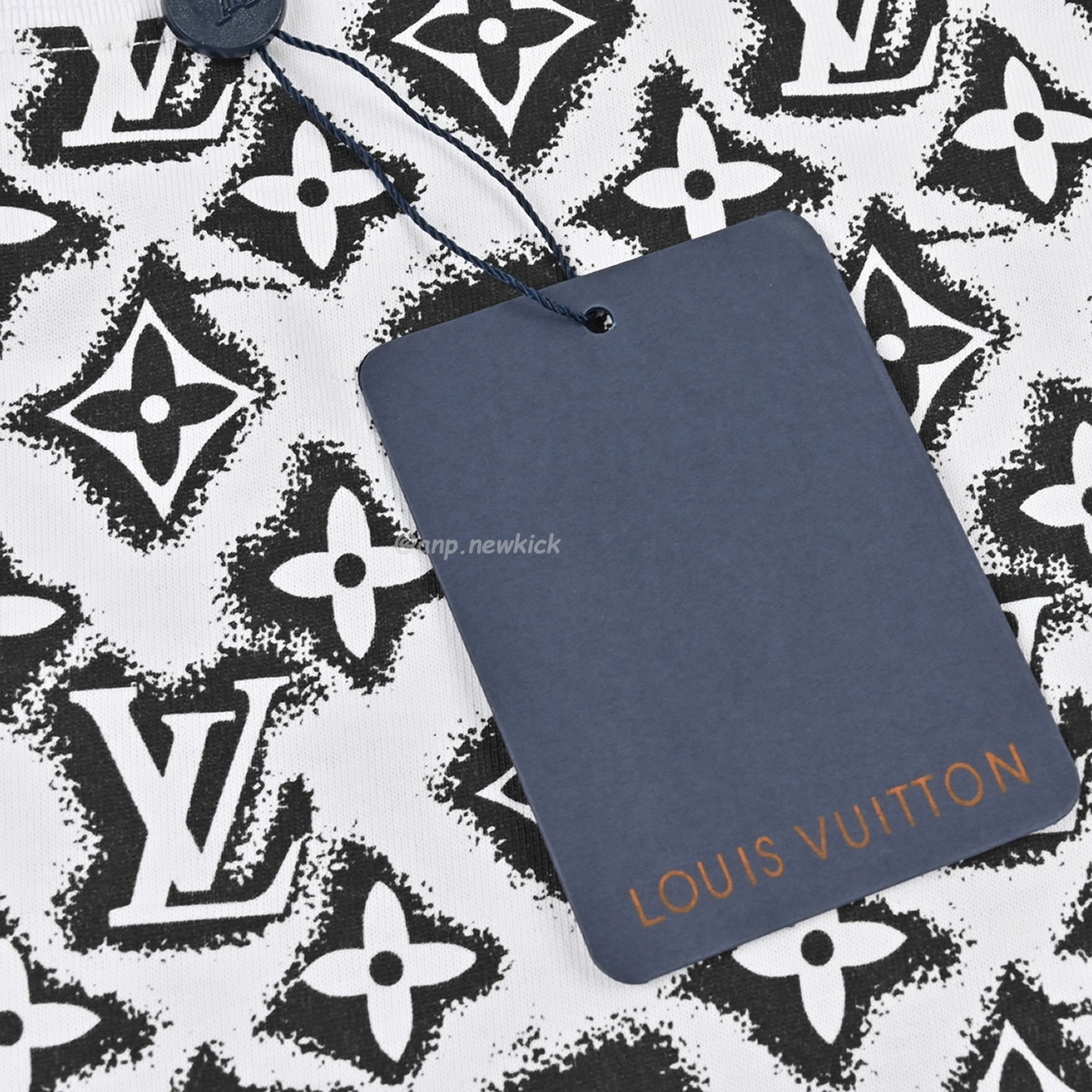 Louis Vuitton Full Print Presbyopia Logo Round Neck Short Sleeved T Shirt (8) - newkick.cc